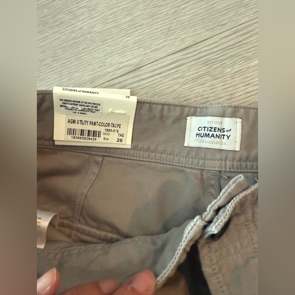 Citizens Of Humanity Agni Utility Trouser Taupe Size 28 - Picture 2 of 5